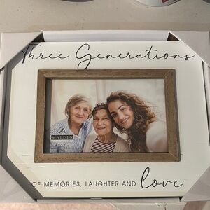 Malden White and Brown Picture Frame Elegant Accents